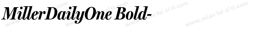 MillerDailyOne Bold字体转换